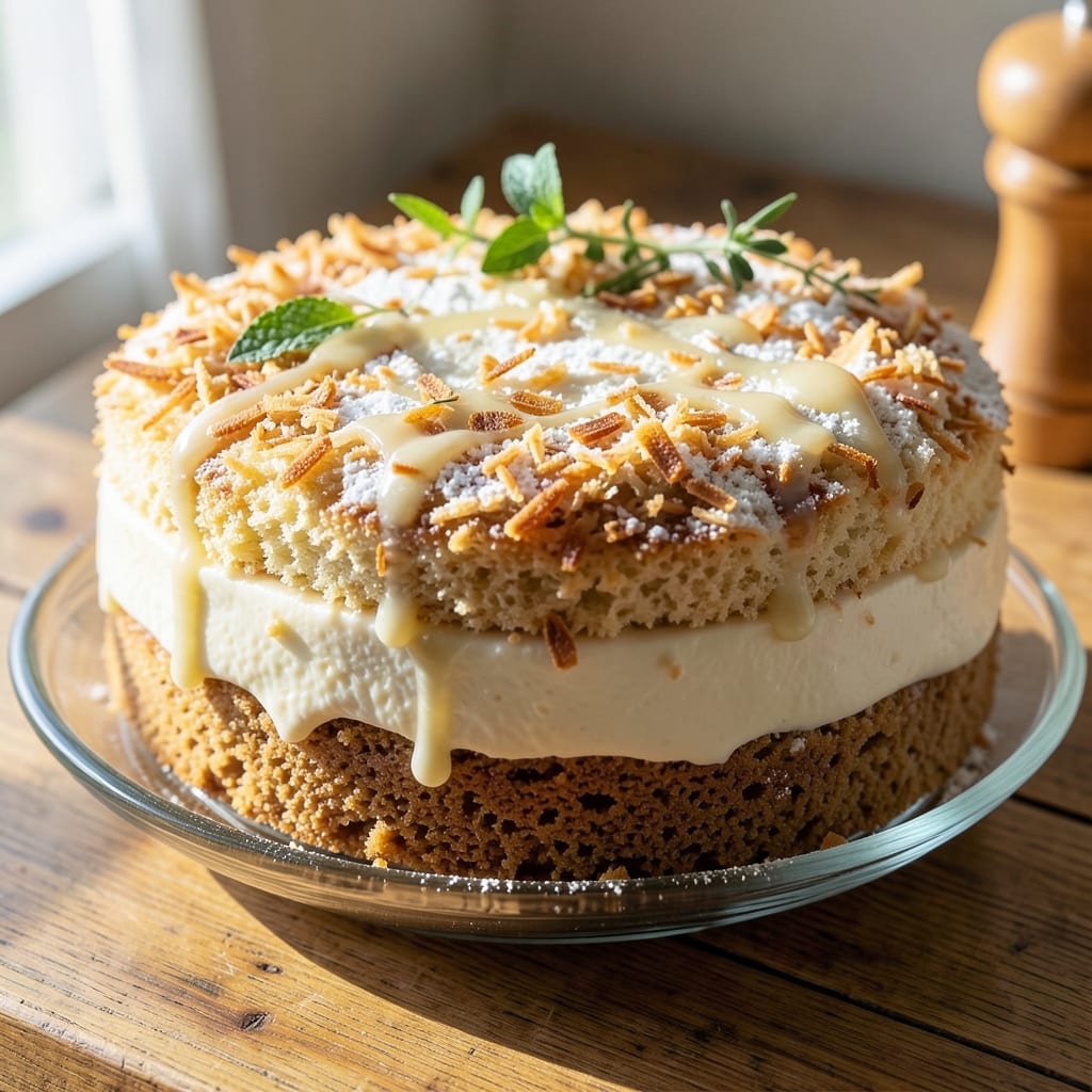 All Coconut Cake Recipe: Tropical Layers With Vanilla-Almond Swirl Magic
