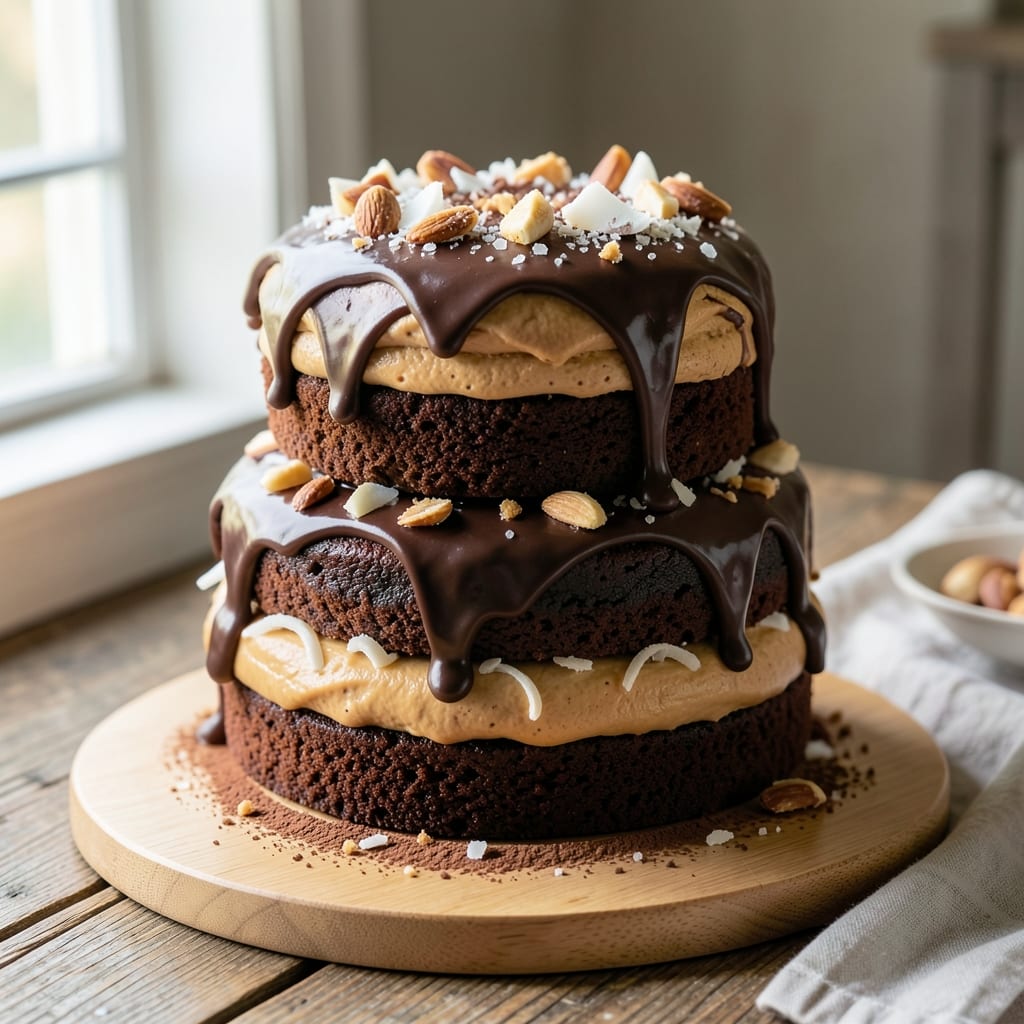 Almond Joy Layer Cake Recipe: Tropical Crunch-Meets-Creamy Swirl Magic