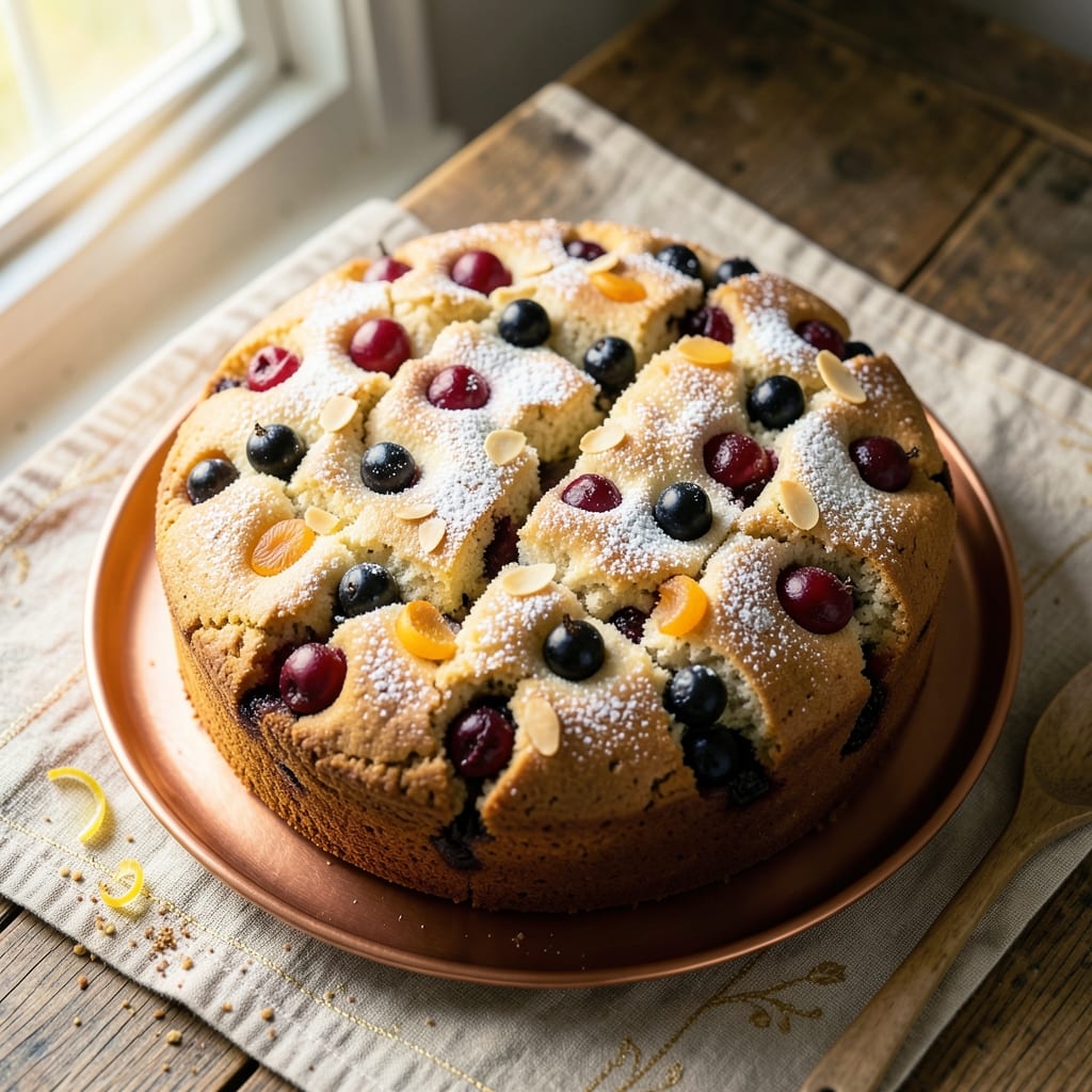 Almond Fruit Cake Recipe: Boozy Marmalade Soaked in Spiced Nuts