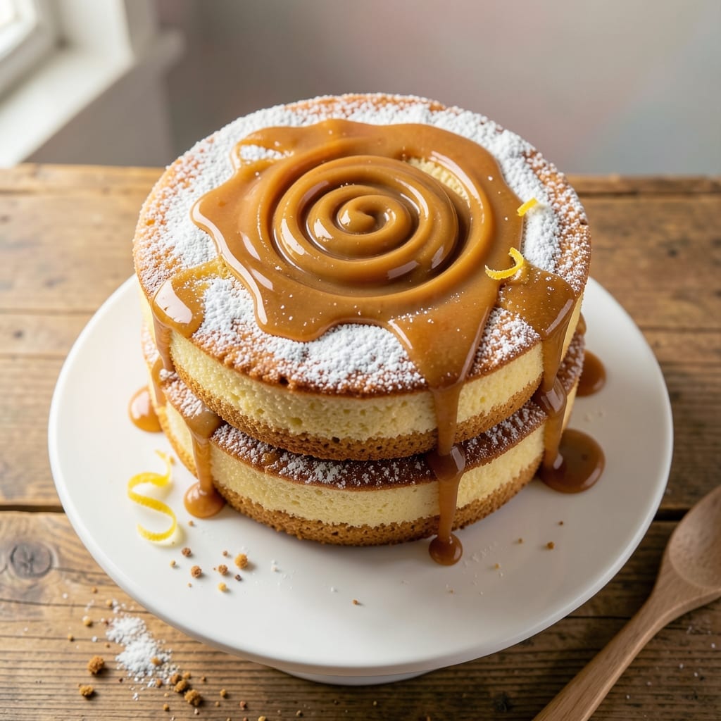 6-Inch Caramel Cake Recipe: Buttery Swirls and Crispy Caramel Top