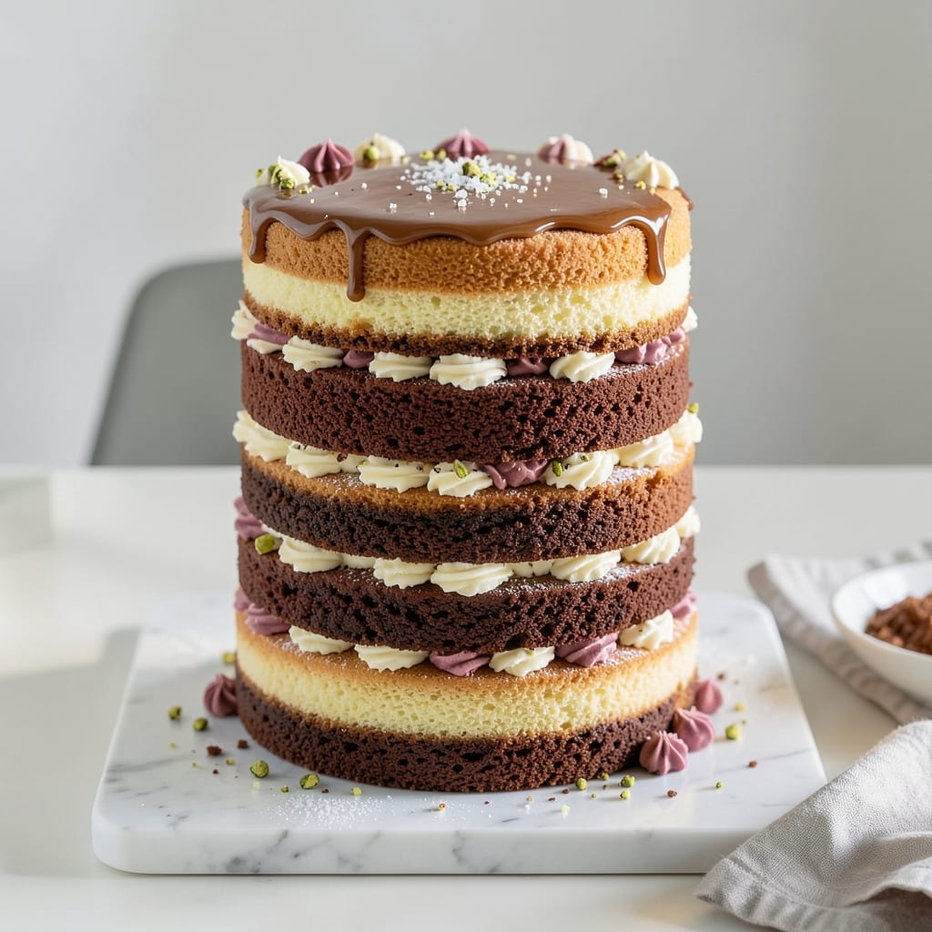 10 Layer Cake Recipe: Stacked Grandeur With Fondant Bridges