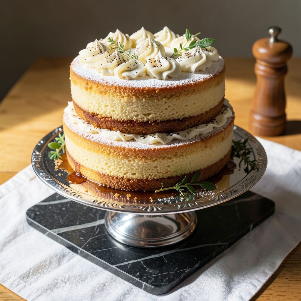$100 Cake Recipe: Luxe Vanilla Bean Frosting and Crisp-Top Contrast