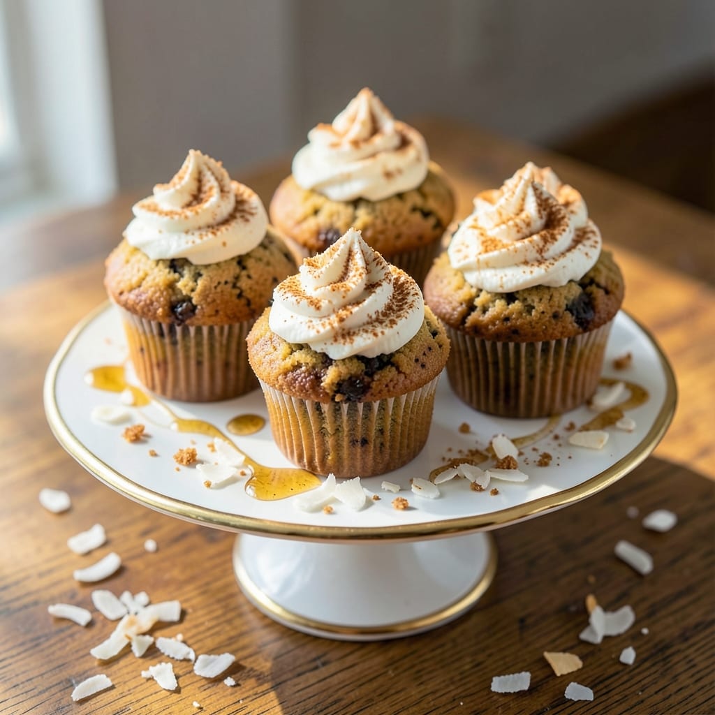 2 Banana Cupcakes Recipe: Moist Spice Cake With Cream Cheese Frosting Swirls