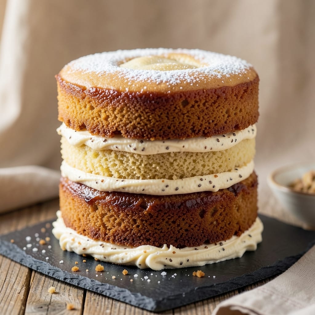 3 Layer Pound Cake Recipe: Vanilla Bean Frosting Rivers and Buttery Crust Contrast