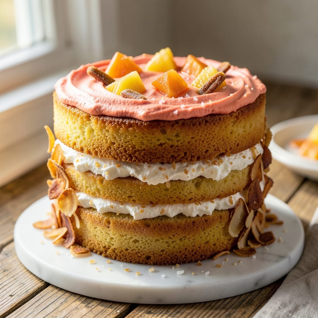 2-Layer Hummingbird Cake Recipe: Pineapple-Pecan Crunch Between Moist Layers