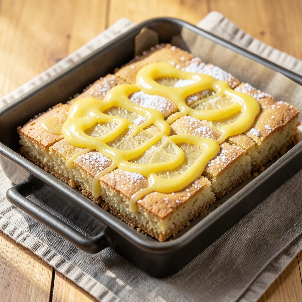 2-Ingredient Lemon Cake Bars Recipe: Zesty Tang and Buttery Crunch in One Pan