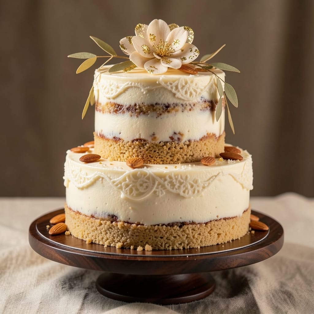Almond Flavored Wedding Cake Recipe: Nutty Velvet Swirls With Crispy Top Layers