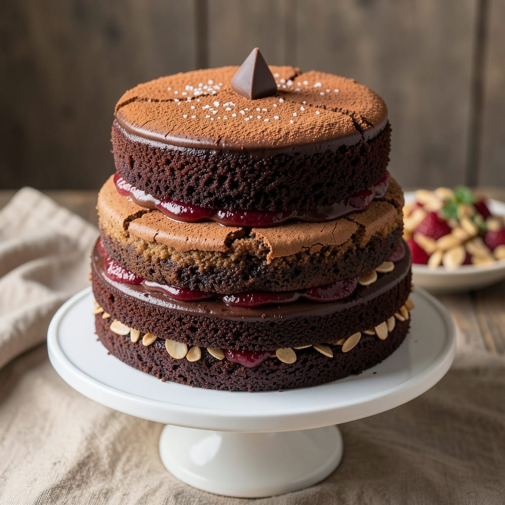 6-Inch Chocolate Layer Cake Recipe: Moist Layers and Vanilla Buttercream Rivers