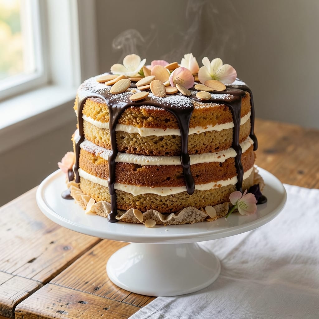 Almond Cookie Cake Recipe: Nutty Velvety Swirls With Crispy Edges