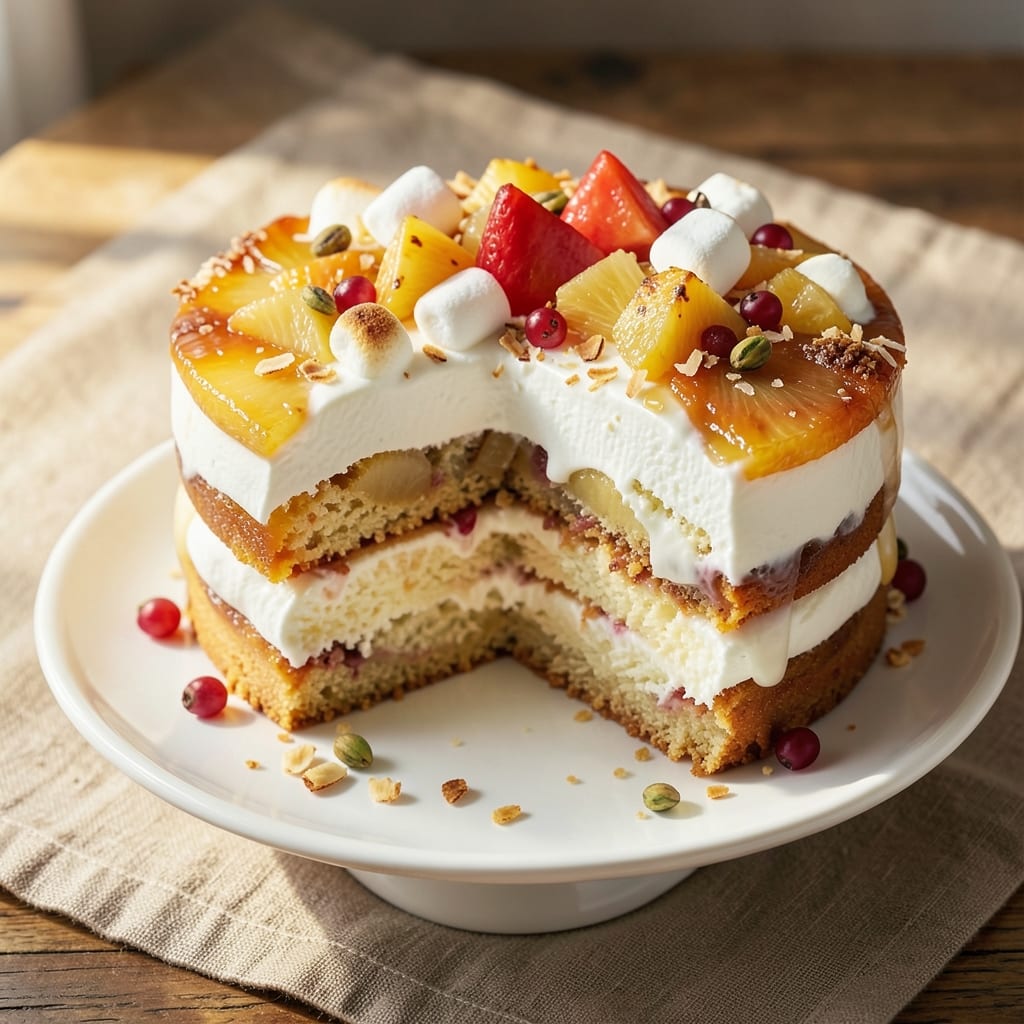 Ambrosia Pineapple Cake Recipe: Tropical Layers With Juicy Fruit Bursts