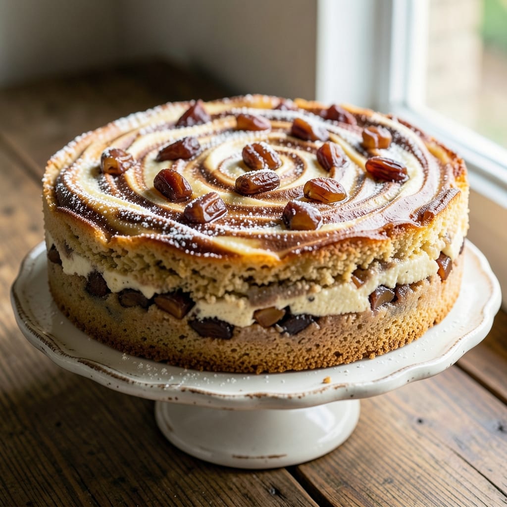 Almond Date Cake Recipe: Moist Crumb with Caramelized Fruit Swirl