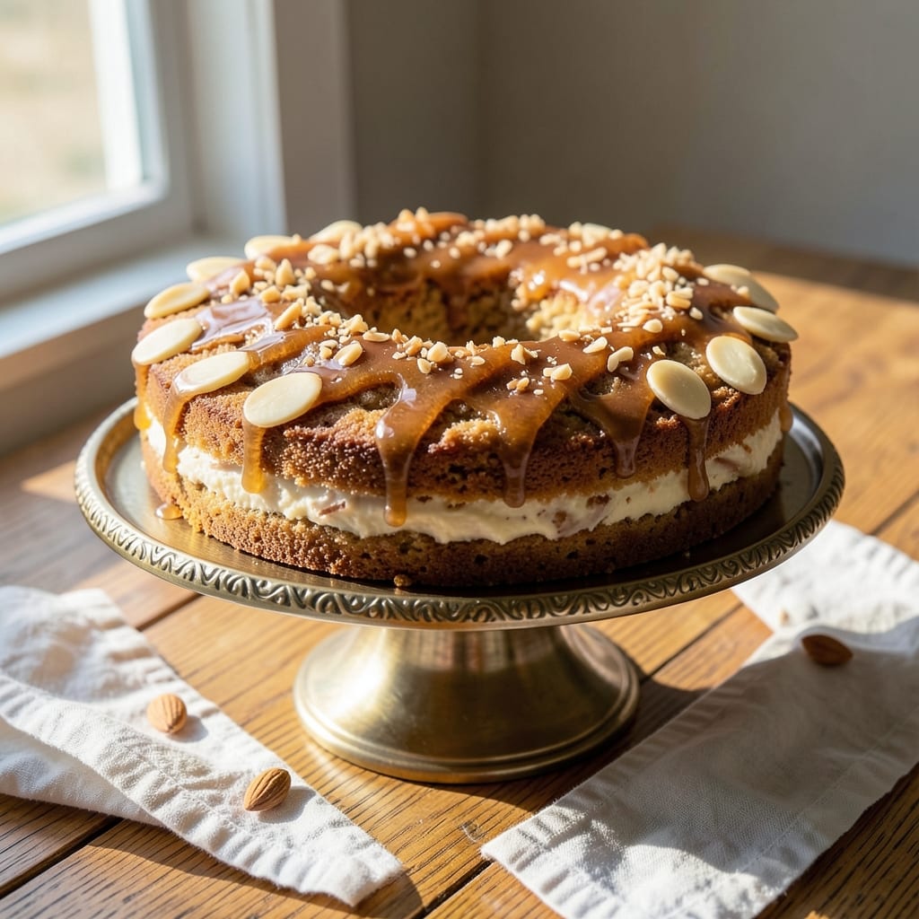Almond Ring Coffee Cake Recipe: Nutty Swirls and Buttery Crisp Top