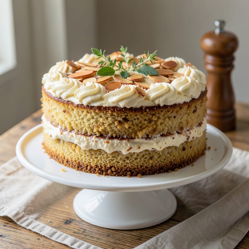 Almond Sour Cream Pound Cake Recipe: Almond-Flecked Layers with Buttery Vanilla Crunch