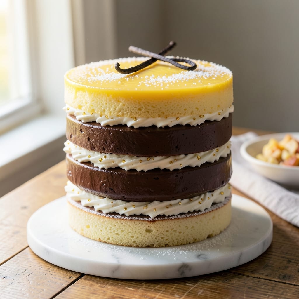 3 Layer Magic Cake Recipe: Vanilla Bean Swirls and Crispy Top Contrast