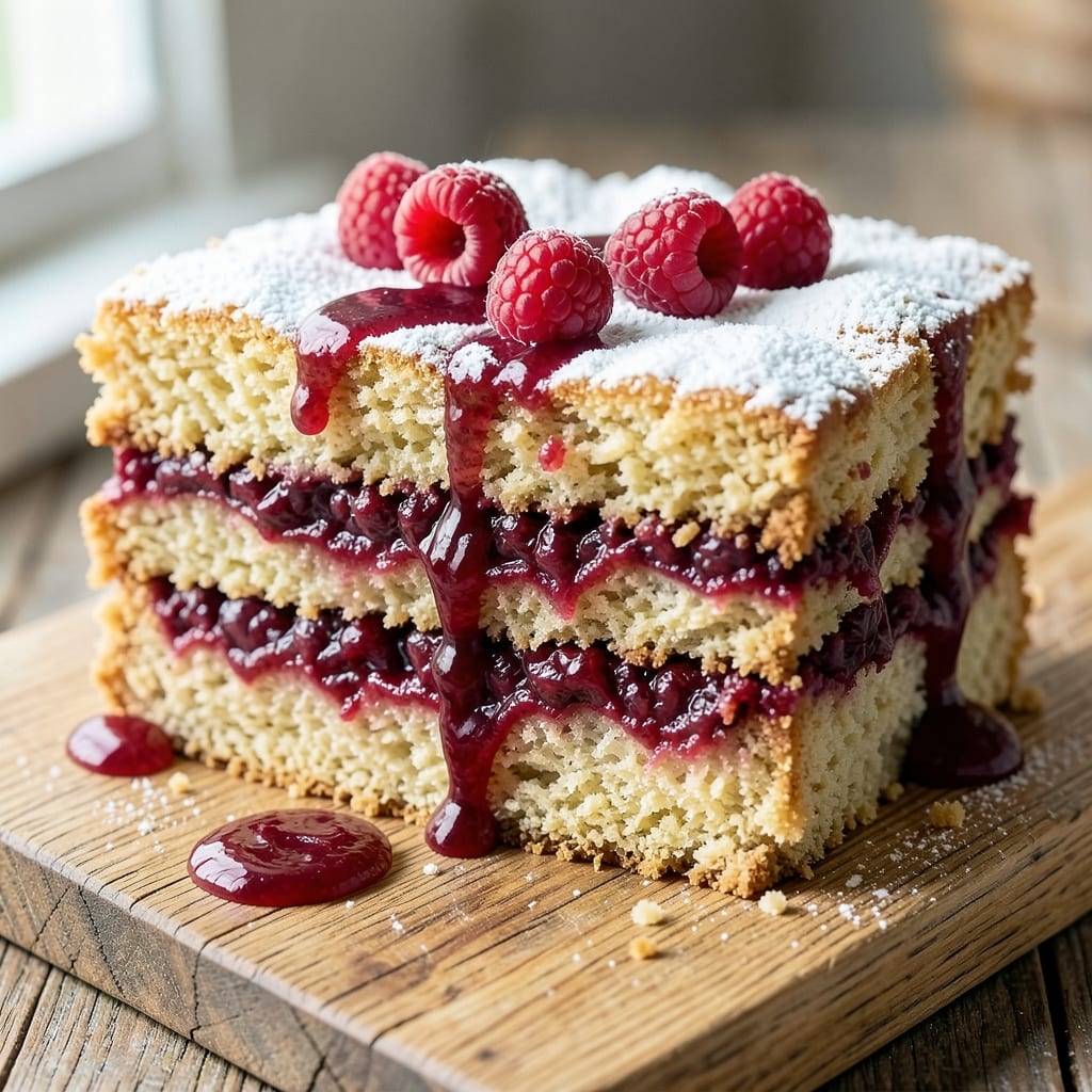 Almond Cake With Raspberry Filling Recipe: Juicy Layers and Tart-Sweet Balance