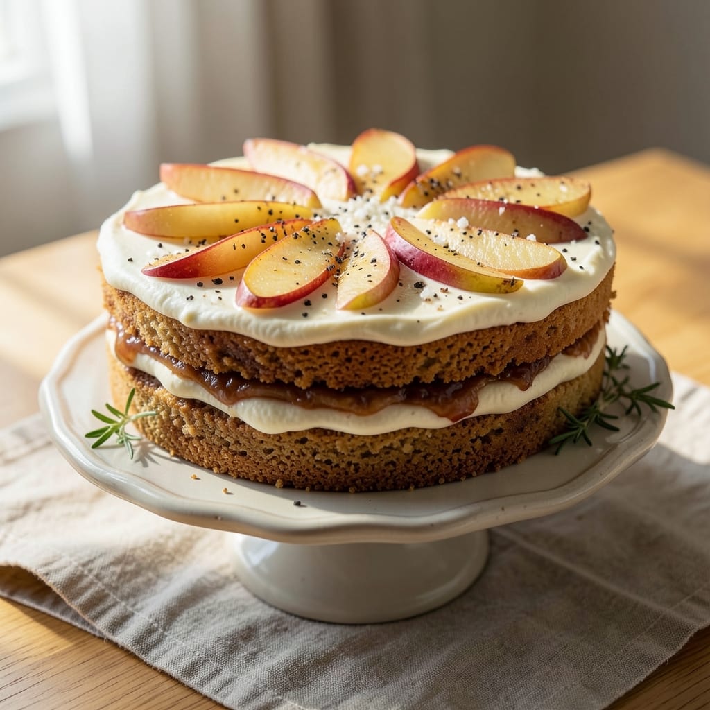 6-Inch Apple Cake Recipe: Mini Batch with Spiced Filling and Cream Cheese Frosting Swirls