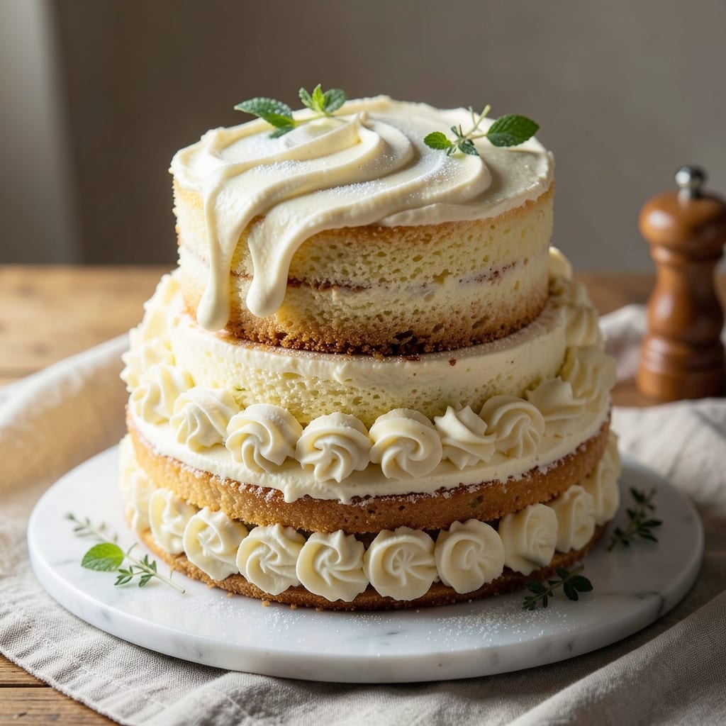 14-Inch Vanilla Cake Recipe: Three-Layered Tower With Edible Fondant Supports