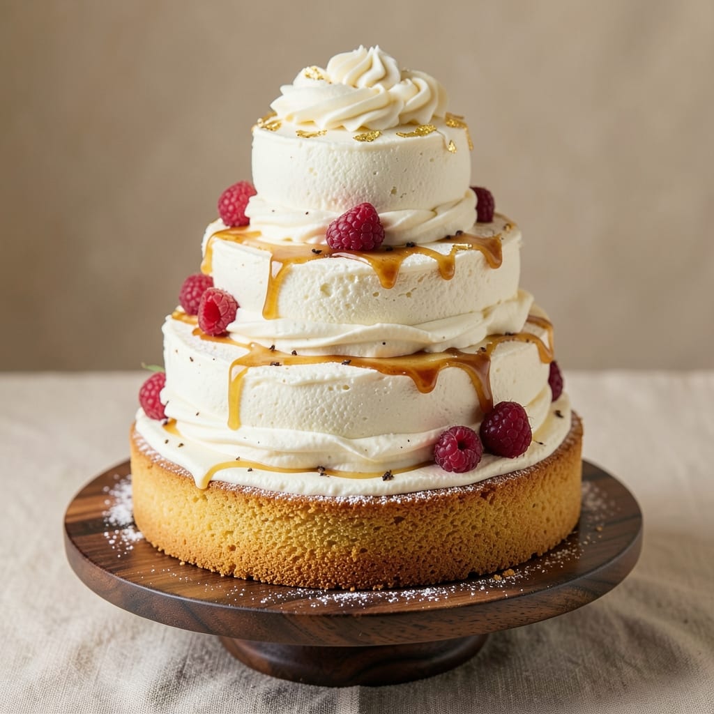 4 Tier Vanilla Cake Recipe: Edible Fondant Bridges for Stable Grandeur