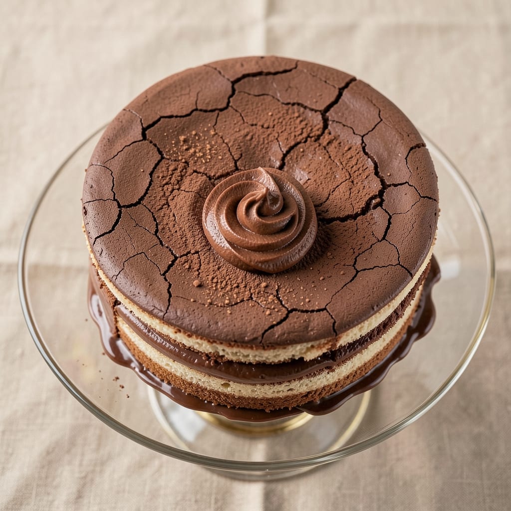 6-Inch Chocolate Chiffon Cake Recipe: Airy Height With Edible Fondant Bridges