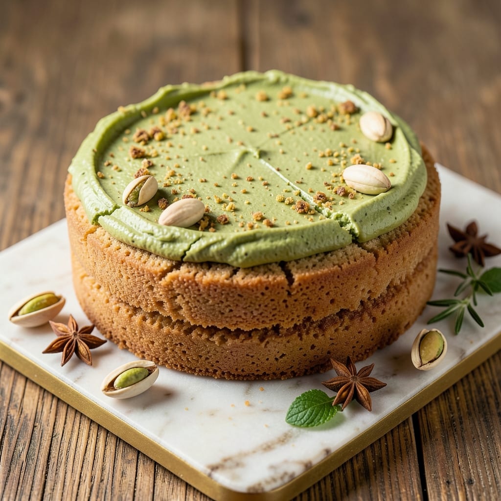 Almond Cake With Cardamom and Pistachio Recipe: Nutty Crunch and Floral Depth in Every Bite