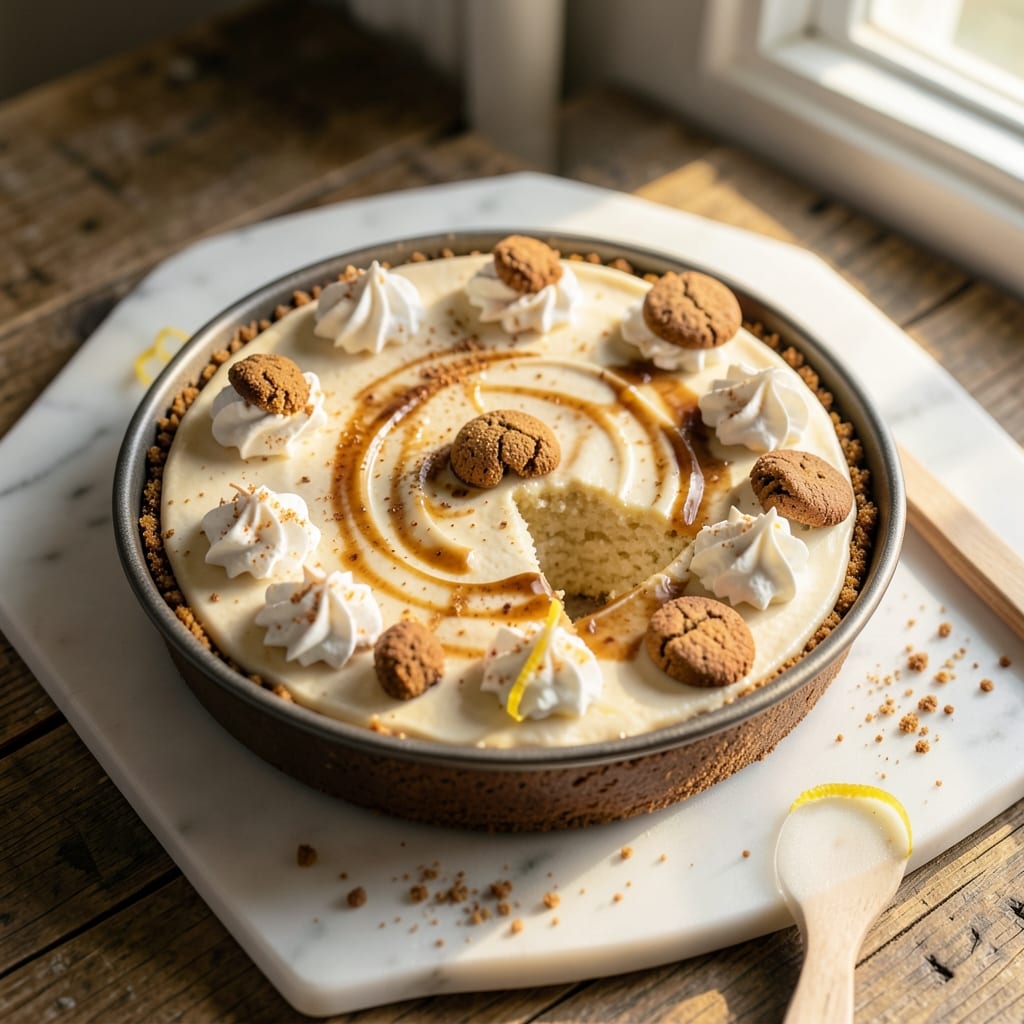 Amaretto Cheesecake No-Bake Recipe: Boozy Caramel Swirl Without Eggs