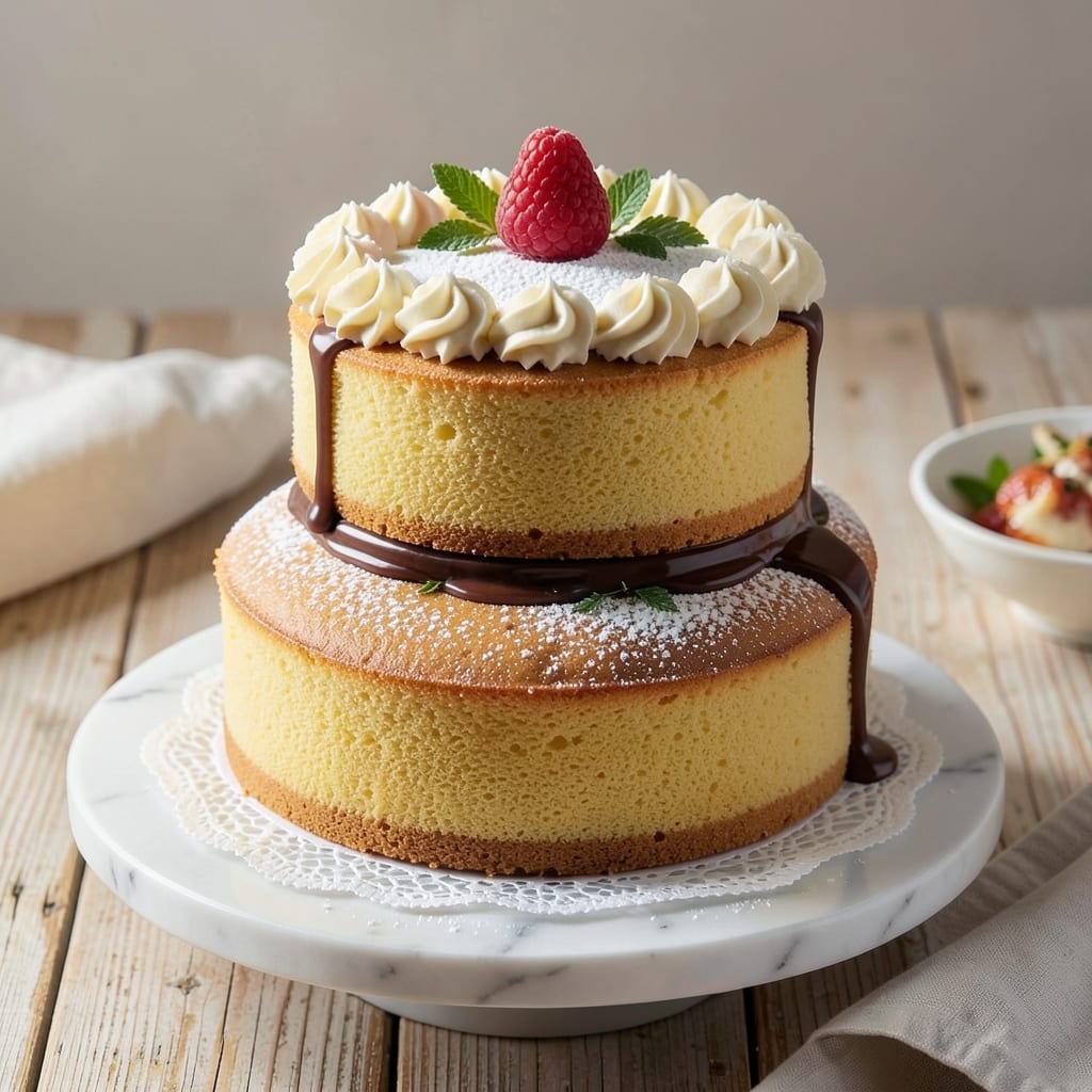 2 Tier Sponge Cake Recipe: Edible Fondant Bridges for Wobble-Free Height