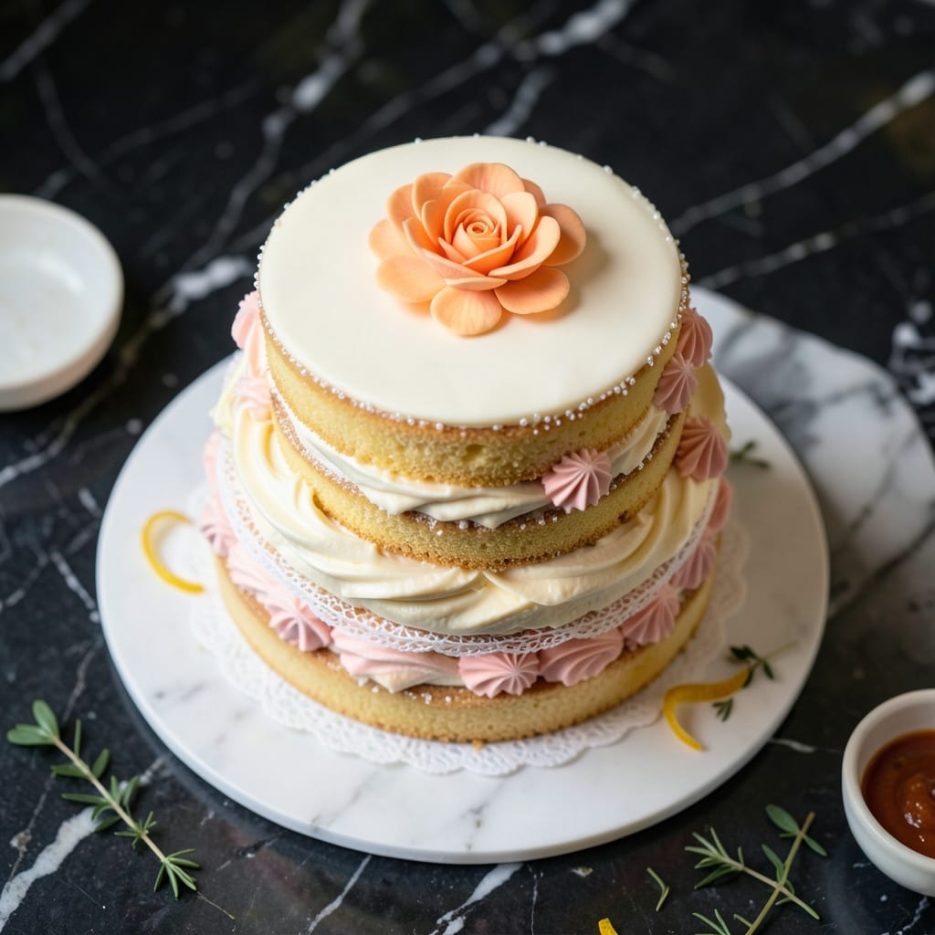 6-Inch Wedding Cake Recipe: Delicate Layers With Fondant Bridges