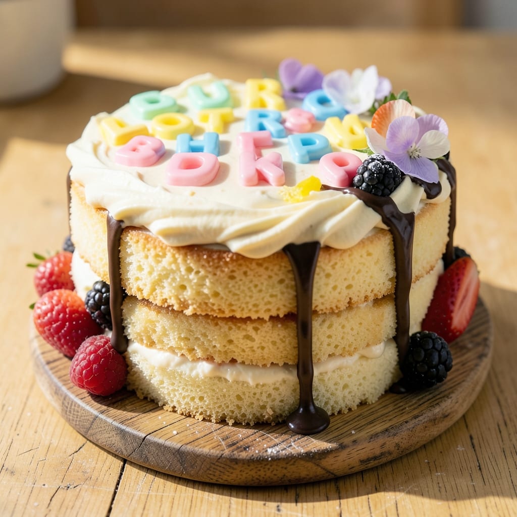 Alphabet Cake Recipe: Whimsical Vanilla Layers with Edible Letters
