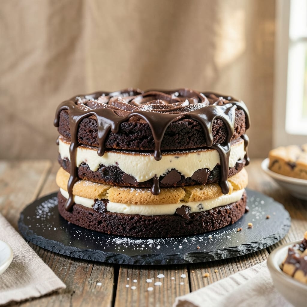 5 Layer Brownie Cookie Cheesecake Recipe: Fudgy, Cakey, Creamy Magic in One Tin