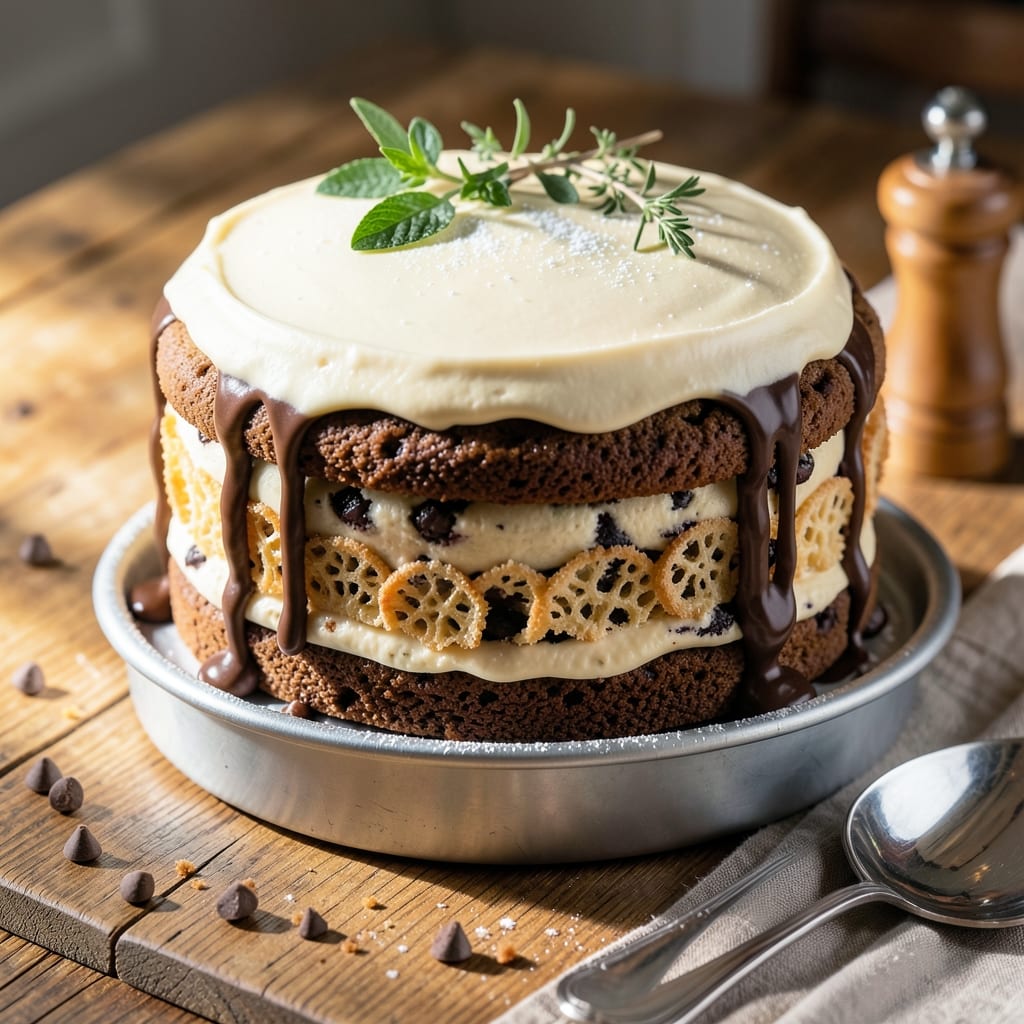 16-Inch Cookie Cake Recipe: Towering Vanilla Buttercream Rivers in One Pan